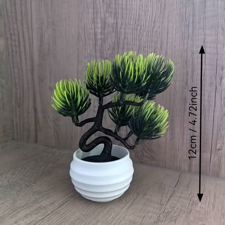 3 Small Artificial Potted Plants